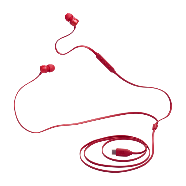 JBL T 310 C RED vezetékes USB C mikrofonos piros fülhallgató