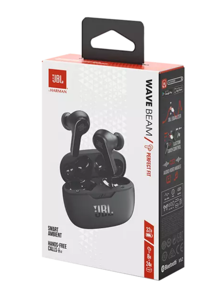JBL Wave Beam BLK True Wireless Bluetooth fekete fülhallgató