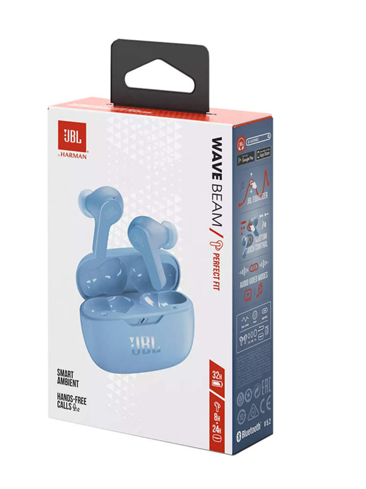 JBL Wave Beam BLU True Wireless Bluetooth kék fülhallgató