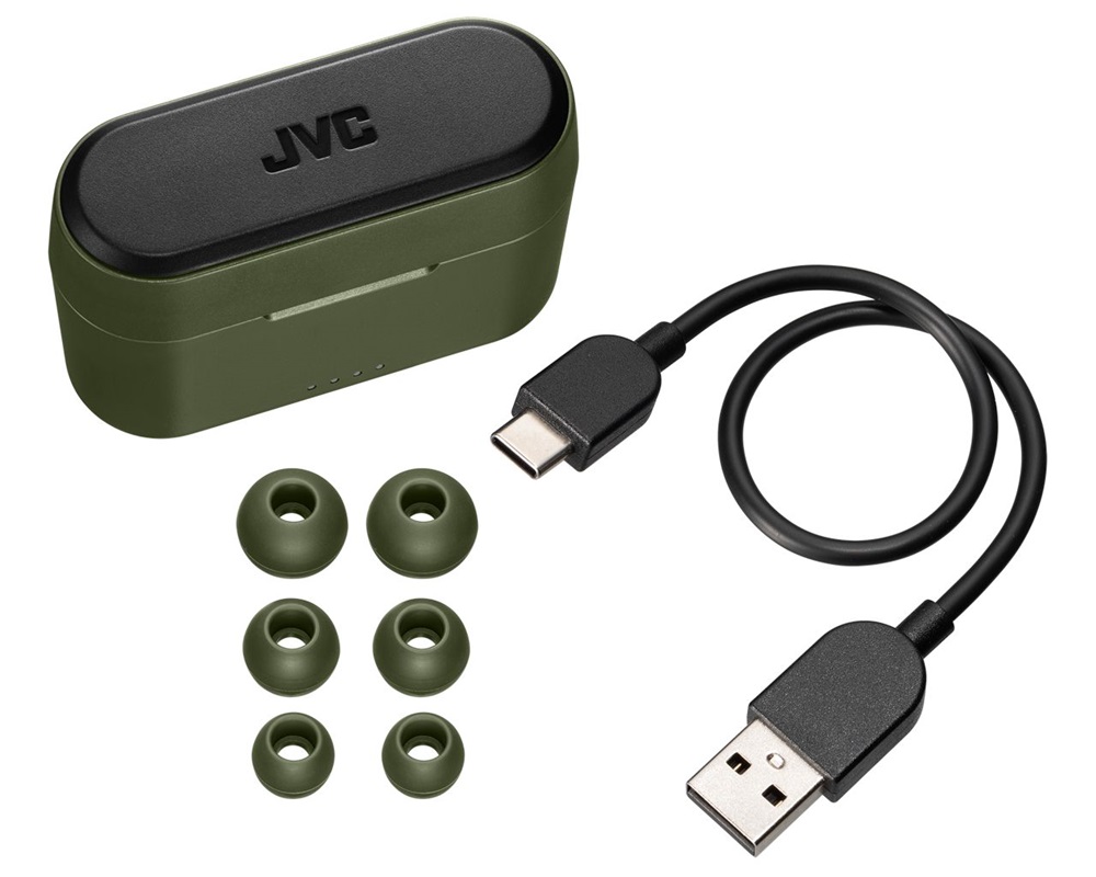 JVC HA-A9TG True Wireless Bluetooth military zöld fülhallgató