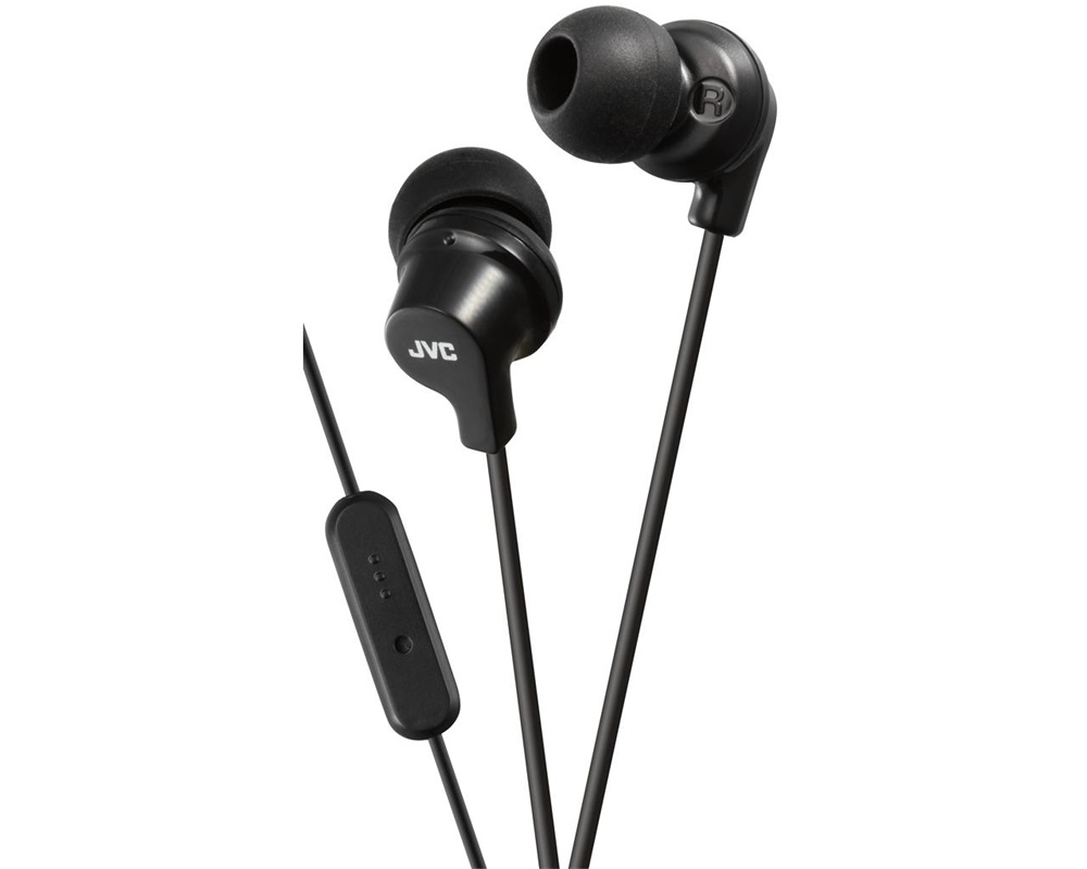 JVC HA-FR15B mikrofonos jack fekete fülhallgató
