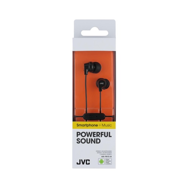 JVC HA-FR15B mikrofonos jack fekete fülhallgató