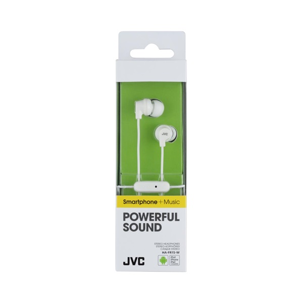 JVC HA-FR15W mikrofonos jack fehér fülhallgató
