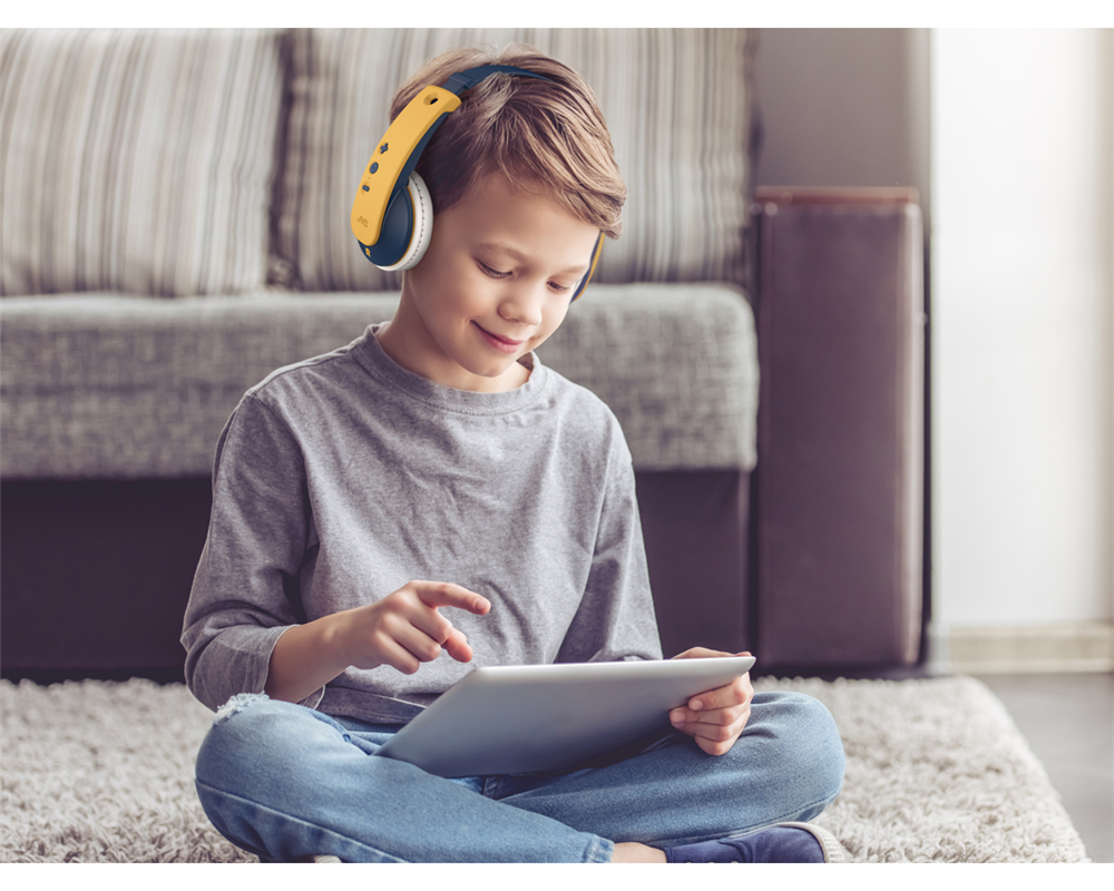 JVC HA-KD10W-Y Bluetooth sárga/kék gyerek fejhallgató