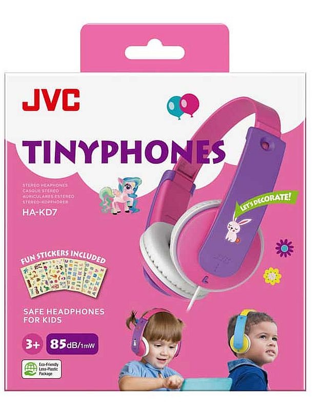 JVC HA-KD7-P vezetékes rózsaszín gyermek fejhallgató