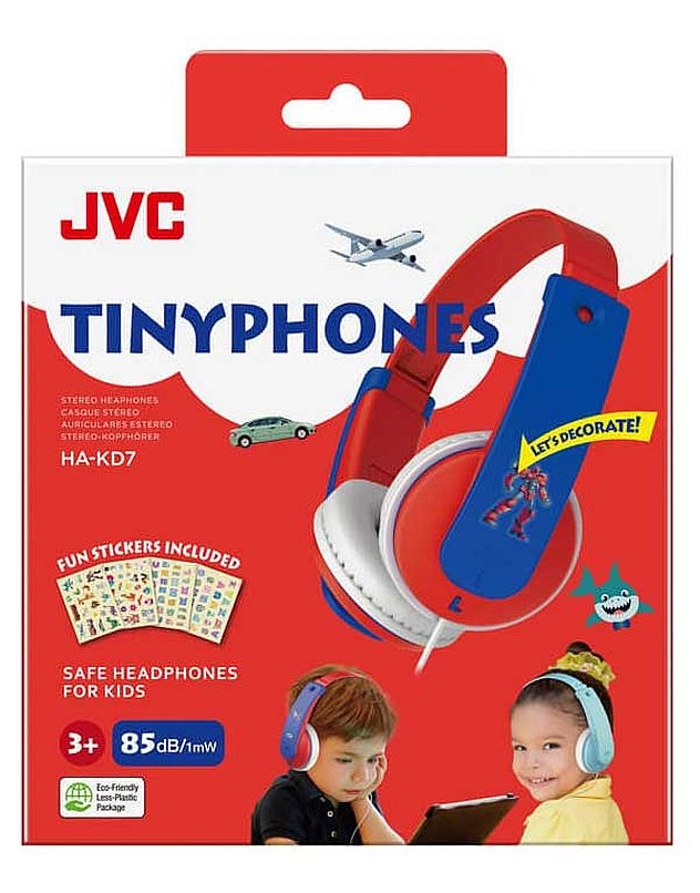 JVC HA-KD7-R vezetékes piros gyermek fejhallgató