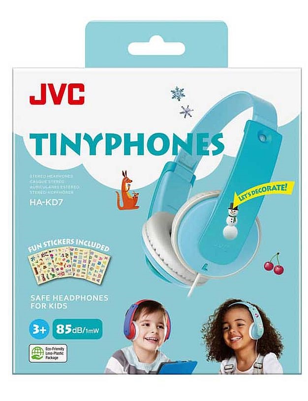 JVC HA-KD7-Z vezetékes zöldeskék gyermek fejhallgató