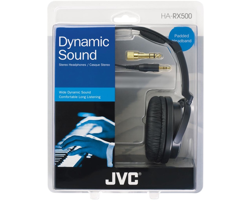 JVC HA-RX500 vezetékes fekete fejhallgató