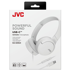JVC HA-S33UC-W USB-C vezetékes fehér mikrofonos fejhallgató