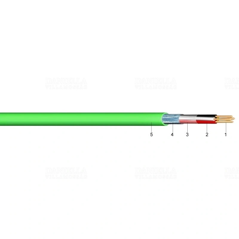 J-Y(ST)Y EIB KNX 300V 2x2x0,8 mm2 - PVC szig., tömör réz erű, árnyékolt telekom.kábel