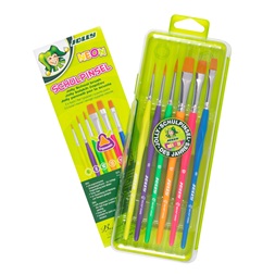 Jolly Neon 6 darabos ergonómikus fogós ecsetkészlet