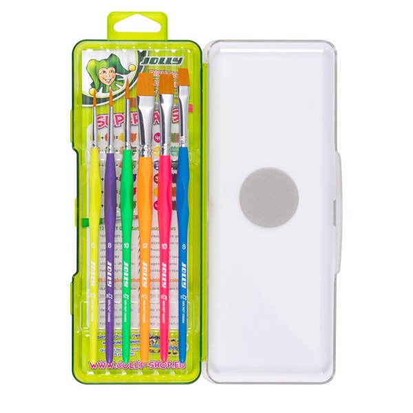 Jolly Neon 6 darabos ergonómikus fogós ecsetkészlet