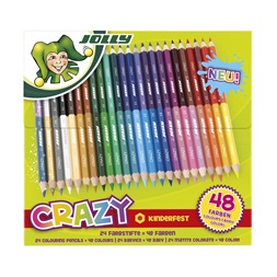 Jolly Superstick Crazy 24 db/48 szín kétvégű színesceruza készlet