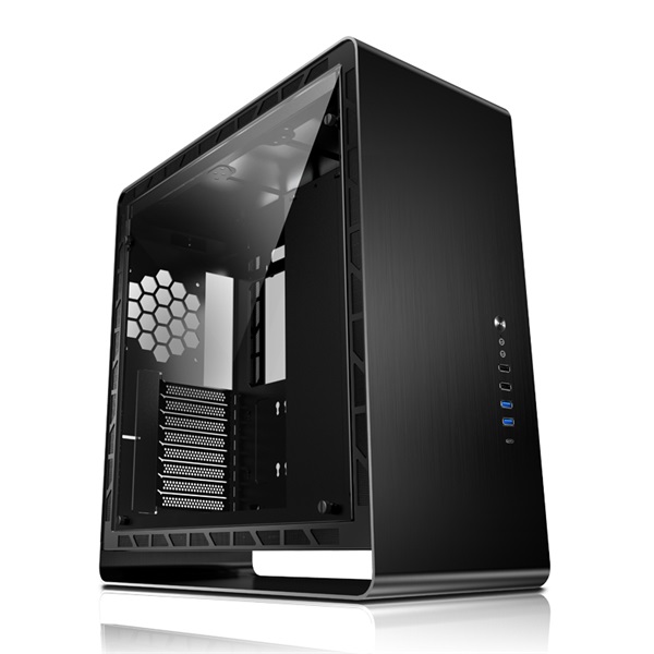 Jonsbo UMX6 E-ATX fekete edzett üveg ház