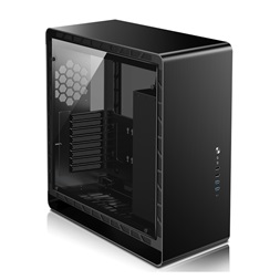 Jonsbo UMX6 E-ATX fekete edzett üveg ház + Underglow