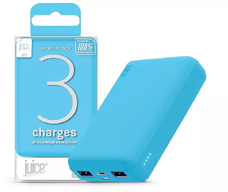 Juice JUI-PBANK-3-ECO-AQA ECO 3 10000mAh 15W világoskék power bank