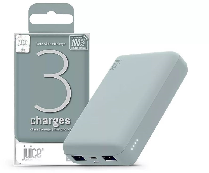 Juice JUI-PBANK-3-ECO-MID-GRN ECO 3 10000mAh 15W zöld power bank
