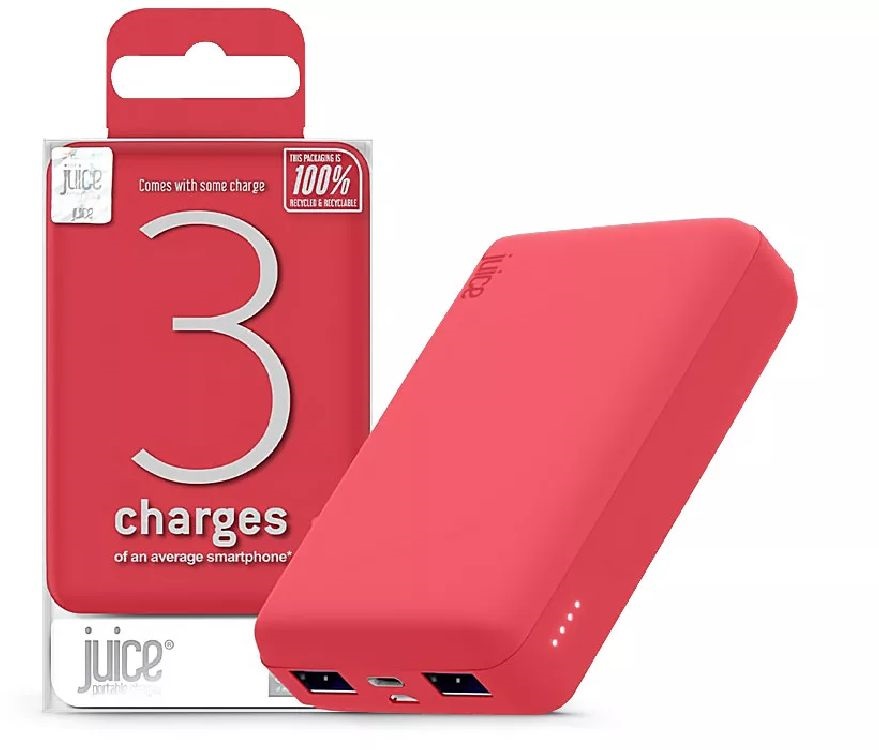 Juice JUI-PBANK-3-ECO-RED ECO 3 10000mAh 15W piros power bank