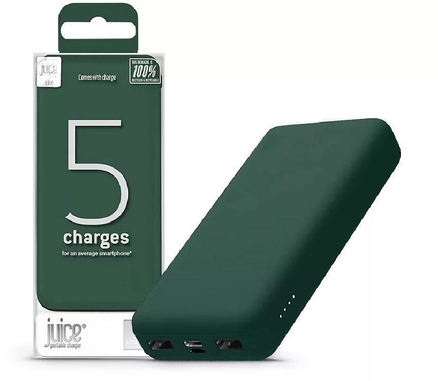Juice JUI-PBANK-5-ECO-GRN ECO 5 15000mAh 15W zöld powerbank
