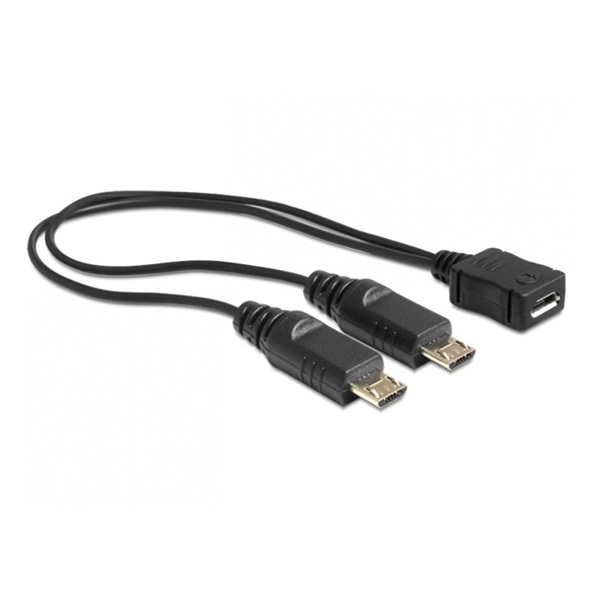 Delock 65440 20,5cm USB micro B anya > 2 x USB micro-B apa kábel