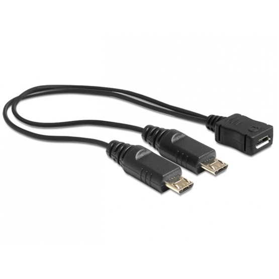 Delock 65440 20,5cm USB micro B anya > 2 x USB micro-B apa kábel
