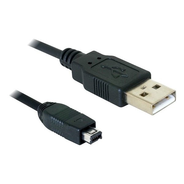 Delock 82208 1,5m USB - B mini 4pin Hirose - USB - A apa - apa kamera kábel
