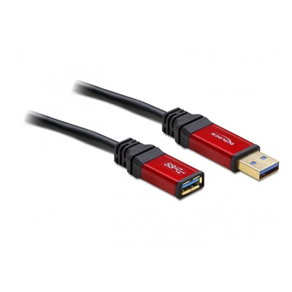 Delock 82752 1m USB 3.0 A apa/anya hosszabbító prémium kábel