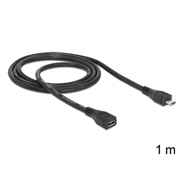 Delock 83248 1m USB micro-B apa > micro-B anya hosszabbító kábel