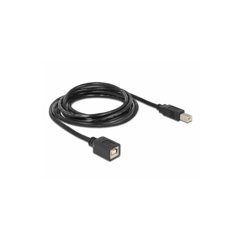 Delock 83427 2m USB 2.0 B apa/B anya hosszabbító kábel