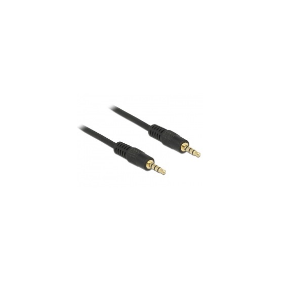 Delock 83435 1m 4 érintkezős apa > apa 3.5mm sztereó jack kábel