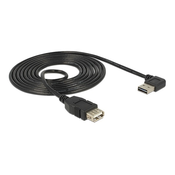 Delock 83553 3m USB2.0-A jobbra/balra 90°-s dugó + USB kábel