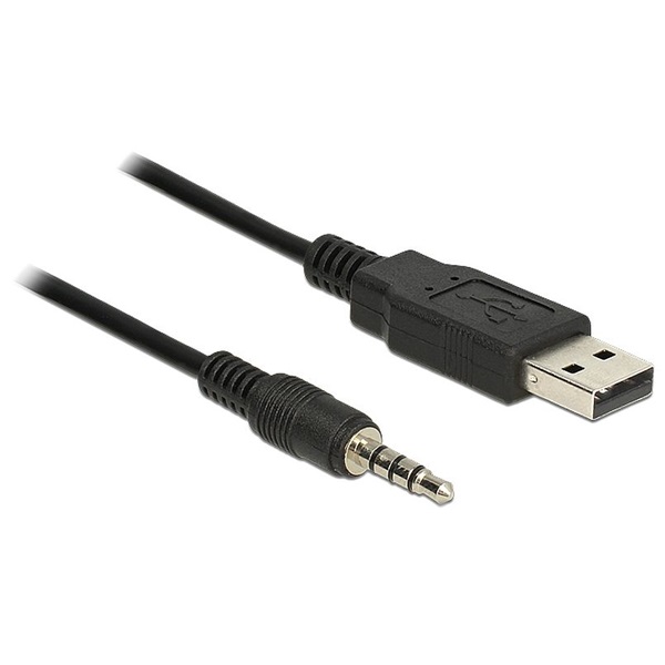 Delock 83779 1,8m USB TTL apa > 3.5mm 4pin sztereo jack apa kábel