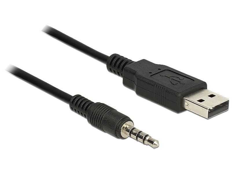 Delock 83779 1,8m USB TTL apa > 3.5mm 4pin sztereo jack apa kábel