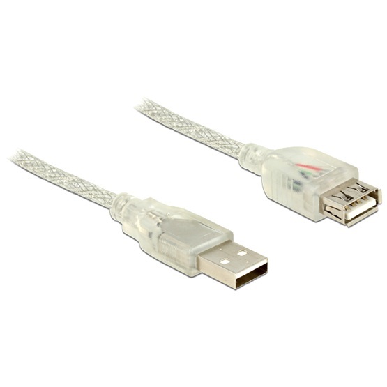 Delock 83881 1m A típusú csatl. dugó > USB2.0 A típusú csatl. hüvely USB2.0 bővítőkábel