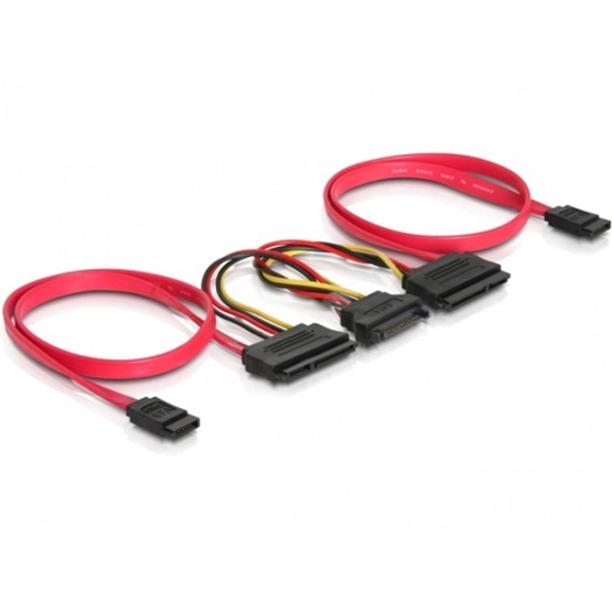 Delock 84356 2db HDD-hez SATA átalakító kábel