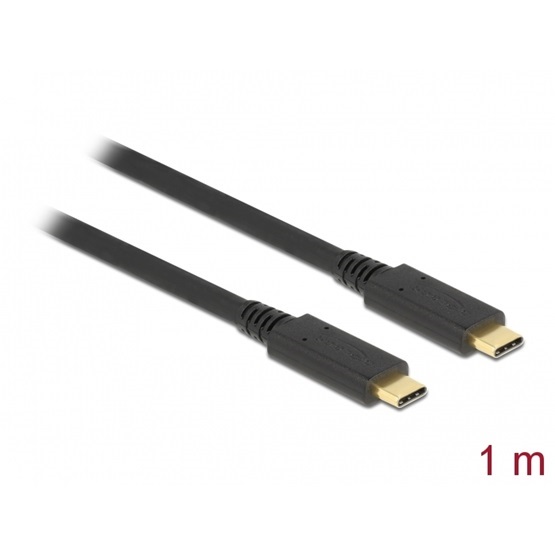Delock 85531 1m USB-C 3.1 10Gbps fekete adat- és töltőkábel