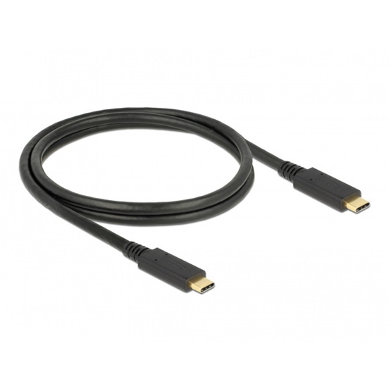 Delock 85531 1m USB-C 3.1 10Gbps fekete adat- és töltőkábel
