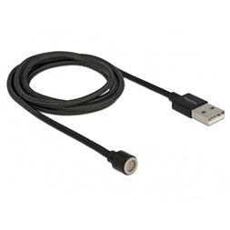 Delock 85724 1,1m Mágneses USB fekete adat- és töltőkábel