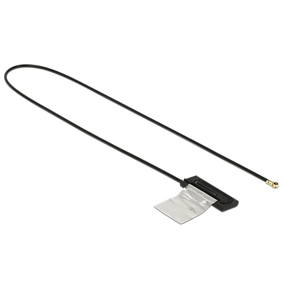 KAB Delock 86286 WLAN Antenna MHF IV /HSC MXHP32 Compatible Plug 802.11 ac/a/h/b/g/n CCD 1 dBi 250 mm internal