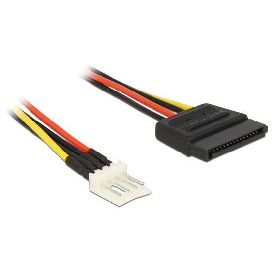 Delock 83877 SATA 25pin apa > 4pin floppy apa tápkábel - 0,24m