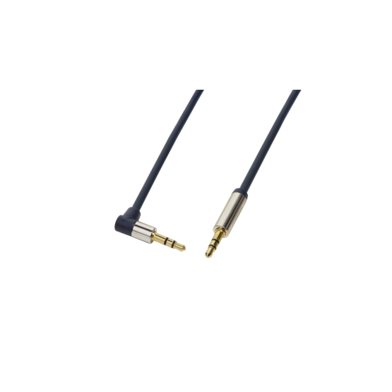LogiLink CA11150 1,5m 90° elforgatott apa/apa 3,5mm sztereo audio kábel