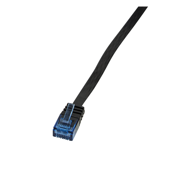LogiLink CP0132B 0,25m fekete Cat5e lapos patch kábel