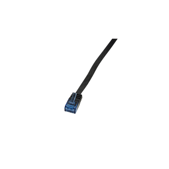 LogiLink CP0133B 0,5m fekete Cat5e U/UTP/telefon lapos patch kábel