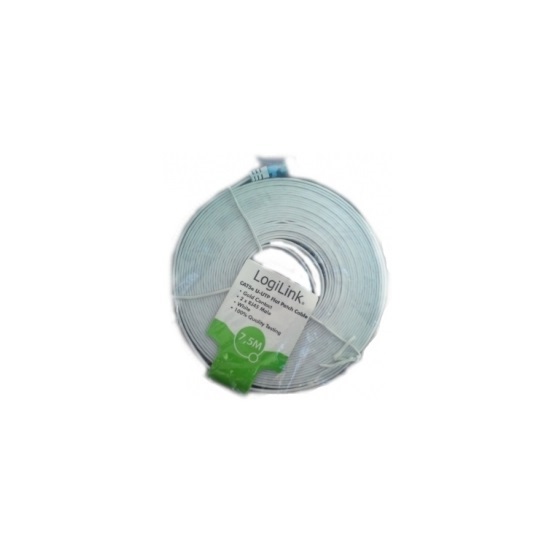 LogiLink CP0138 7,5m fehér Cat5e lapos patch kábel