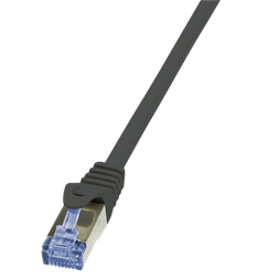LogiLink CQ3023S 0,5m fekete Cat6A S/FTP lapos patch kábel