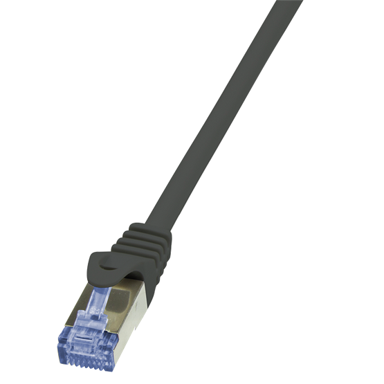LogiLink CQ3023S 0,5m fekete Cat6A S/FTP lapos patch kábel