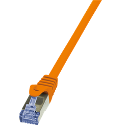 LogiLink CQ3038S 1m narancssárga Cat6A S/FTP lapos patch kábel