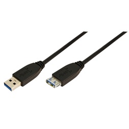 LogiLink CU0042 2m fekete USB 3.0 Type A>TypeA hosszabbító kábel