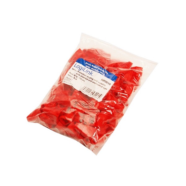 LogiLink MP0010 100db/cs piros törésgátló moduláris csatlakozókhoz