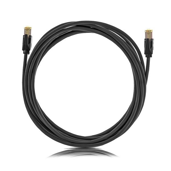 KE-Line Cat6A 10Gigabit STP LSOH Patch Kábel 1m fekete